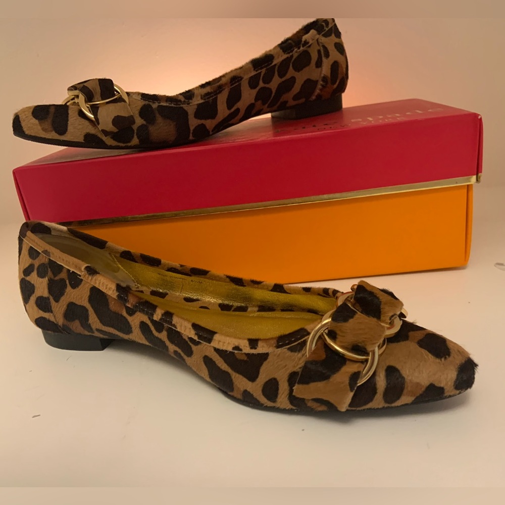 Never Worn!! Kate Spade Leopard Haircalf Flats size 8.5 - Picture 3 of 7